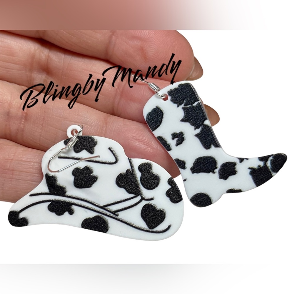 2/20 Fun and funky mismatched cowgirl earrings